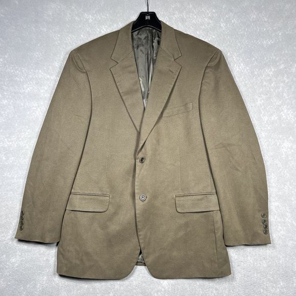 Andrew Fezza Blazer Mens Size 44R Brown Sport Coat Two Button Blazer Jacket - Picture 1 of 13
